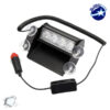 Φώτα Οδικής Βοήθειας STROBO για Παρμπρίζ Αυτοκινήτου με Βεντούζες Στήριξης 4 LED 10-30V Λευκό GloboStar 40140