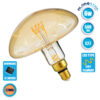 GloboStar® 99173 Λάμπα E27 MR200 Mushroom LED SOFT SPIRAL FILAMENT 6W 500 lm 320° AC 85-265V Edison Retro με Μελί Γυαλί Ultra Θερμό Λευκό 2200 K Dimmable
