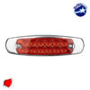 LED Πλευρικά Φώτα Όγκου Φορτηγών Αλουμινίου Νίκελ Αδιάβροχο IP65 14 SMD 24 Volt Κόκκινο GloboStar 75476