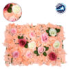 GloboStar® 78306 Συνθετικό Πάνελ Φυλλωσιάς – Κάθετος Κήπος Τριαντάφυλλο – Ορτανσία Μ60 x Υ40 x Π7cm