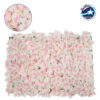 GloboStar® 78322 Συνθετικό Πάνελ Λουλουδιών – Κάθετος Κήπος Άγρια Ορτανσία Ροζ/Λευκό Μ60 x Υ40 x Π5cm