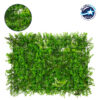 GloboStar® 78412 Artificial – Συνθετικό Τεχνητό Διακοσμητικό Πάνελ Φυλλωσιάς – Κάθετος Κήπος Καυκάσιο Πυξάρι – Φτέρη – Tokyo sun Πράσινο Μ60 x Υ40 x Π9cm