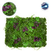GloboStar® 78423 Artificial – Συνθετικό Τεχνητό Διακοσμητικό Πάνελ Φυλλωσιάς – Κάθετος Κήπος Ζεβρίνα – Τριφύλλι – Πεπερόμια Πράσινο – Φούξια Μ60 x Υ40 x Π7cm