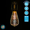 GloboStar® 99272 Λάμπα E27 ST64 LED FILAMENT 5W 300 lm 320° AC 85-265V Edison Retro με 3D Εφέ – Galaxy Extreme Glass 2700 K – 3D