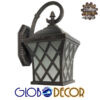 GloboStar® LELIA 01251 Vintage Φωτιστικό Τοίχου Απλίκα Μονόφωτο Σκούρο Καφέ Μεταλλικό Πλέγμα Μ24 x Π19 x Υ36cm