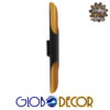 GloboStar® CHARME 01302 Μοντέρνο Φωτιστικό Τοίχου Απλίκα Δίφωτο Μαύρο Χρυσό Μεταλλικό Φ5.5 x Π8 x Υ60cm