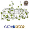 GloboStar® NIDUS 01403 Vintage Industrial Κρεμαστό Φωτιστικό Οροφής Πολύφωτο Λευκό Μεταλλικό Πλέγμα Μ105 x Π37 x Y36.5cm