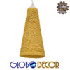 GloboStar® INCASS 01625 Vintage Κρεμαστό Φωτιστικό Οροφής Μονόφωτο Μπεζ Ξύλινο Ψάθινο Rattan Φ15 x Υ30.5cm