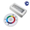 Ασύρματος LED RGB Controller με Λευκό Στρογγυλό Χειριστήριο Αφής 2.4G 12v (192w) – 24v (384w) DC GloboStar 77545