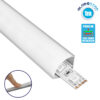 GloboStar® 70815-1M Γωνιακό Προφίλ Αλουμινίου Ανοδιωμένο με Λευκό Οπάλ Κάλυμμα για 1 Σειρά Ταινίας LED Πατητό – Press On 1 Μέτρο