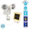 GloboStar® 71508 Λευκό Αυτόνομο Ηλιακό Φωτιστικό LED SMD 10W 150lm με Ενσωματωμένη Μπαταρία 1200mAh – Φωτοβολταϊκό Πάνελ με Αισθητήρα Ημέρας-Νύχτας και PIR Αισθητήρα Κίνησης Αδιάβροχο IP54 Ψυχρό Λευκό 6000K