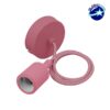 Ροζ Κρεμαστό Φωτιστικό Οροφής Σιλικόνης με Υφασμάτινο Καλώδιο 1 Μέτρο E27 GloboStar Pink 91004
