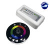 Ασύρματος LED RGB Controller με Μαύρο Στρογγυλό Χειριστήριο Αφής 2.4G RF 12v (192w) – 24v (384w) DC GloboStar 77445