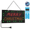 GloboStar® 75695 Φωτιστικό Ταμπέλα LED Σήμανσης MERRY CHRISTMAS με Πρίζα AC 230V Μ48xΠ25xΥ2cm