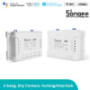 GloboStar® 80010 SONOFF 4CHR3 – Wi-Fi Smart Switch DIY Four Way 4 Gang & RF Control – 4 Output Channel