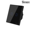 GloboStar® 80019 SONOFF T3EU2C-TX-EU-R2 – Wi-Fi Smart Wall Touch Button Switch 2 Way TX GR Series