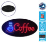 Φωτιστικό LED Σήμανσης Οβάλ COFFEE με Διακόπτη ON/OFF και Πρίζα 230v 48x2x25cm GloboStar 96303