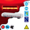 GloboStar® 85180 PRO Series Φάρος Σήμανσης Οχήματος Πυροσβεστικής για Αυτοκίνητα & Φορτηγά 6 Προγραμμάτων Φωτισμού STROBE LED COB 100W DC 10-30V Αδιάβροχος IP66 Κόκκινο