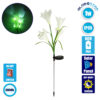 GloboStar® 85706 Αυτόνομο Ηλιακό Φωτιστικό Λουλούδι LED SMD 1W 100lm με Ενσωματωμένη Μπαταρία 600mAh – Φωτοβολταϊκό Πάνελ με Αισθητήρα Ημέρας-Νύχτας Αδιάβροχο IP65 Garden Lily Flower Ψυχρό Λευκό 6000K