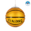 GloboStar® SPALDING NBA 00645 Μοντέρνο Κρεμαστό Παιδικό Φωτιστικό Οροφής Μονόφωτο Πορτοκαλί Γυάλινο Φ18 x Υ18cm