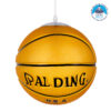 GloboStar® SPALDING NBA 00649 Μοντέρνο Κρεμαστό Παιδικό Φωτιστικό Οροφής Μονόφωτο Πορτοκαλί Γυάλινο Φ25 x Υ25cm