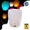 GloboStar® 35213 Ιπτάμενο Φαναράκι – Sky Lantern για Δεξιώσεις – Γιορτές – Λευκό Φ40 x Υ70cm