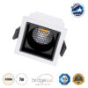 GloboStar® PLUTO-S 60264 Χωνευτό LED Spot Downlight TrimLess Μ6.4xΠ6.4cm 7W 910lm 38° AC 220-240V IP20 Μ6.4 x Π6.4 x Υ4.9cm – Τετράγωνο – Λευκό με Μαύρο Κάτοπτρο & Anti-Glare HoneyComb – Φυσικό Λευκό 4500K – Bridgelux COB – 5 Years Warranty