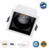 GloboStar® PLUTO-M 60270 Χωνευτό LED Spot Downlight TrimLess Μ8.4xΠ8.4cm 10W 1300lm 38° AC 220-240V IP20 Μ8.4 x Π8.4 x Υ5.9cm – Τετράγωνο – Λευκό με Μαύρο Κάτοπτρο & Anti-Glare HoneyComb – Φυσικό Λευκό 4500K – Bridgelux COB – 5 Years Warranty