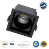 GloboStar® PLUTO-M 60274 Χωνευτό LED Spot Downlight TrimLess Μ8.4xΠ8.4cm 10W 1300lm 38° AC 220-240V IP20 Μ8.4 x Π8.4 x Υ5.9cm – Τετράγωνο – Μαύρο & Anti-Glare HoneyComb – Φυσικό Λευκό 4500K – Bridgelux COB – 5 Years Warranty