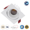 GloboStar® LEO-SQ 60290 Χωνευτό LED Spot Downlight TrimLess Μ8.5xΠ8.5cm 10W 1300lm 38° AC 220-240V IP20 Μ8.5 x Π8.5 x Υ6.6cm – Τετράγωνο – Κινούμενο – Λευκό & Anti-Glare HoneyComb – Φυσικό Λευκό 4500K – Bridgelux COB – 5 Years Warranty