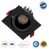 GloboStar® LEO-SQ 60292 Χωνευτό LED Spot Downlight TrimLess Μ8.5xΠ8.5cm 10W 1300lm 38° AC 220-240V IP20 Μ8.5 x Π8.5 x Υ6.6cm – Τετράγωνο – Κινούμενο – Μαύρο & Anti-Glare HoneyComb – Φυσικό Λευκό 4500K – Bridgelux COB – 5 Years Warranty
