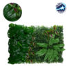 GloboStar® 78428 Artificial – Συνθετικό Τεχνητό Διακοσμητικό Πάνελ Φυλλωσιάς – Κάθετος Κήπος Πυξάρι – Φτέρη – Μονστέρα – Αμάραντος – Πράσινο Μ60 x Υ40 x Π8cm