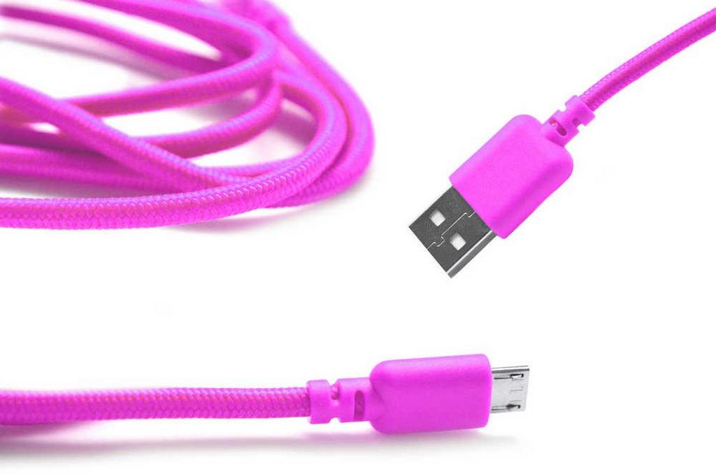 Καλώδιο σύνδεσης Κορδόνι Ancus USB σε Micro USB με Ενισχυμένες Επαφές Ρόζ