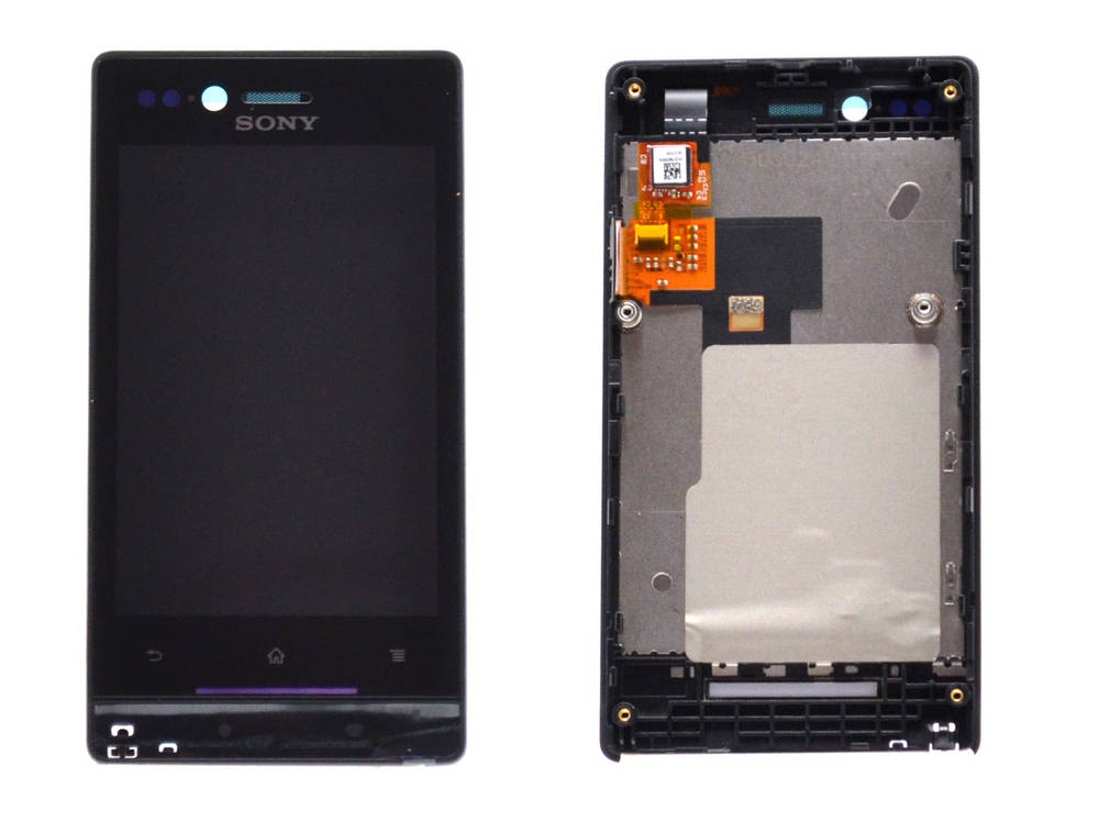 Γνήσια Οθόνη & Μηχανισμός Αφής Sony Xperia Miro Μαύρο 124AFM00000