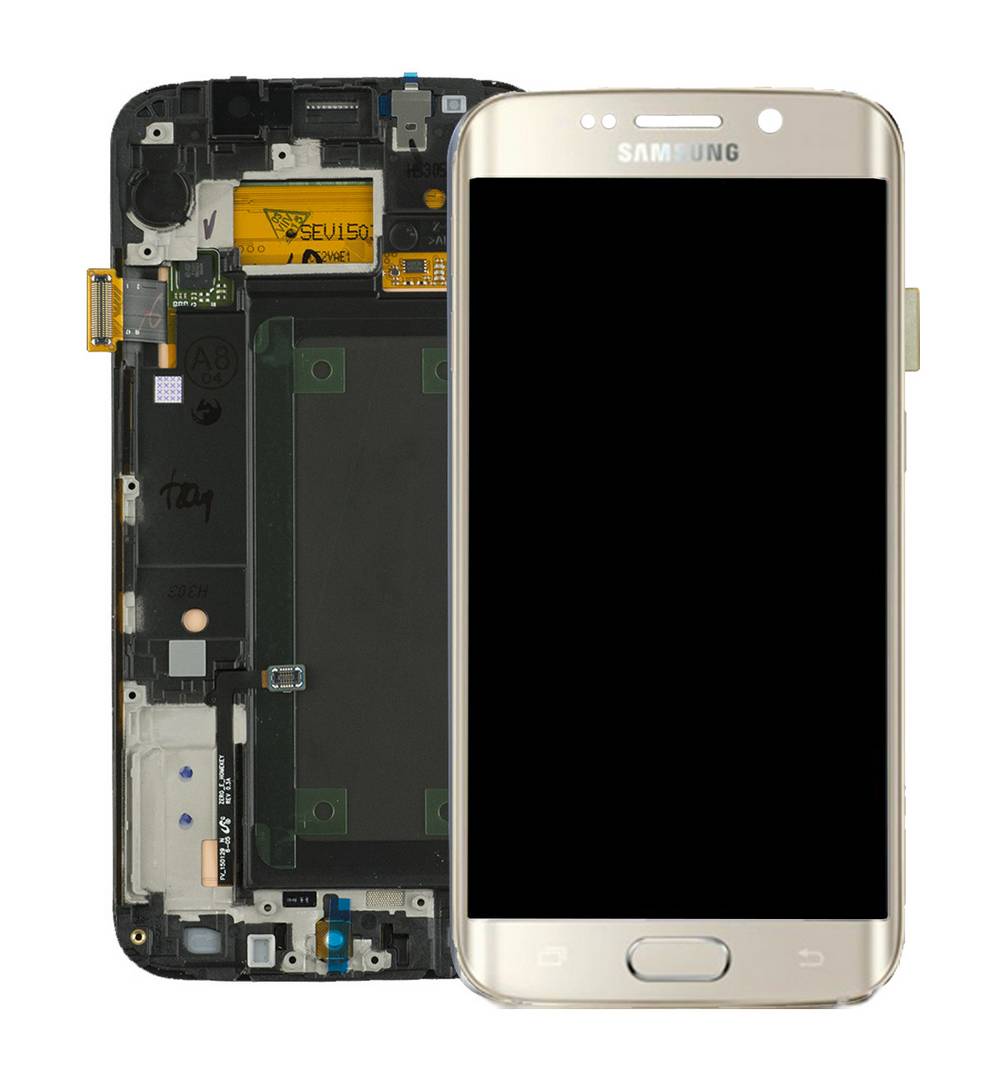 Γνήσια Οθόνη & Μηχανισμός Αφής Samsung SM-G925F Galaxy S6 Edge Χρυσαφί GH97-17162C