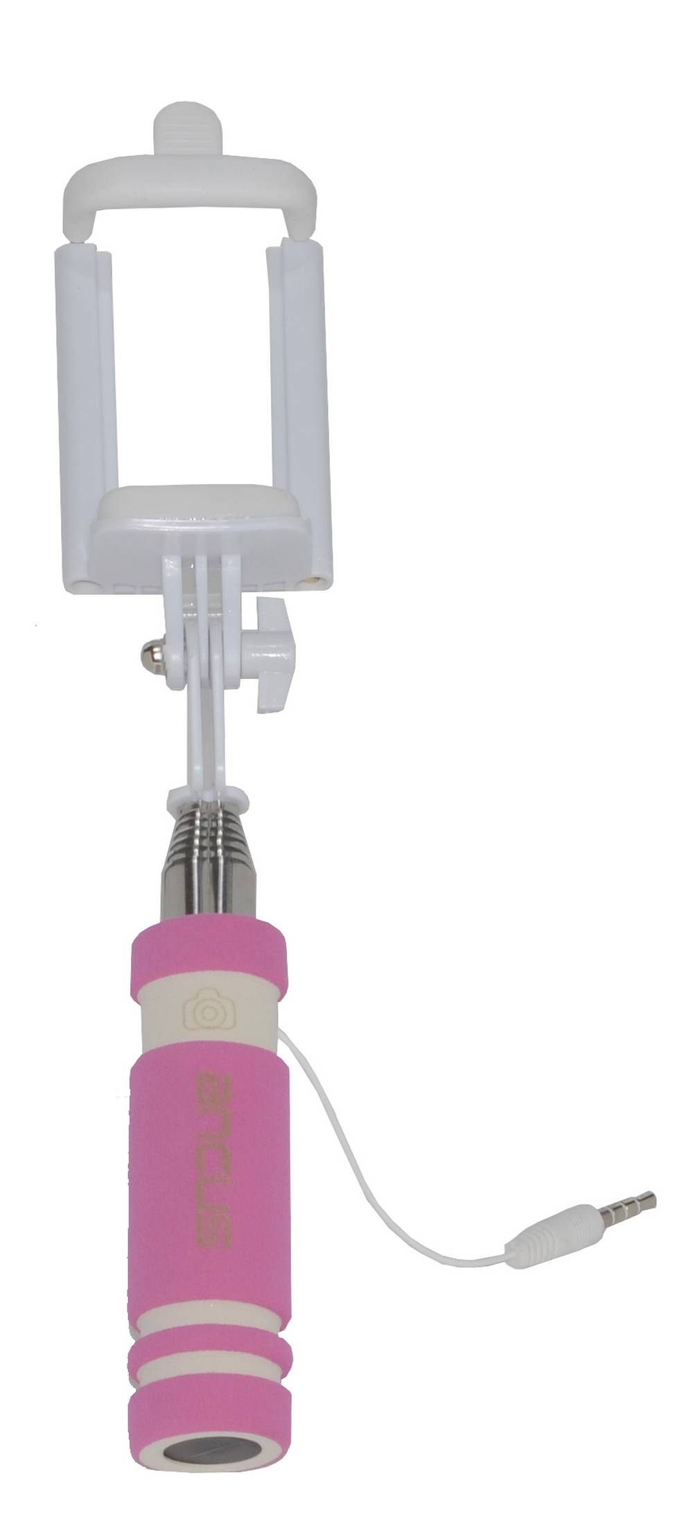 Selfie Stick Ancus Classic Mini Ρόζ με Καλώδιο Jack 3.5mm (Μήκος Κονταριού 13.5cm, Μήκος Ανοίγματος 53.5cm)
