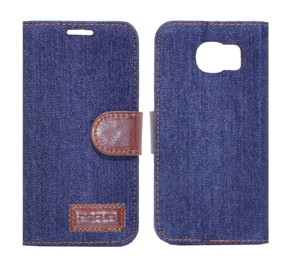 Θήκη Book Ancus Teneo Fabric για Samsung SM-G920F Galaxy S6 Σκούρο Μπλε