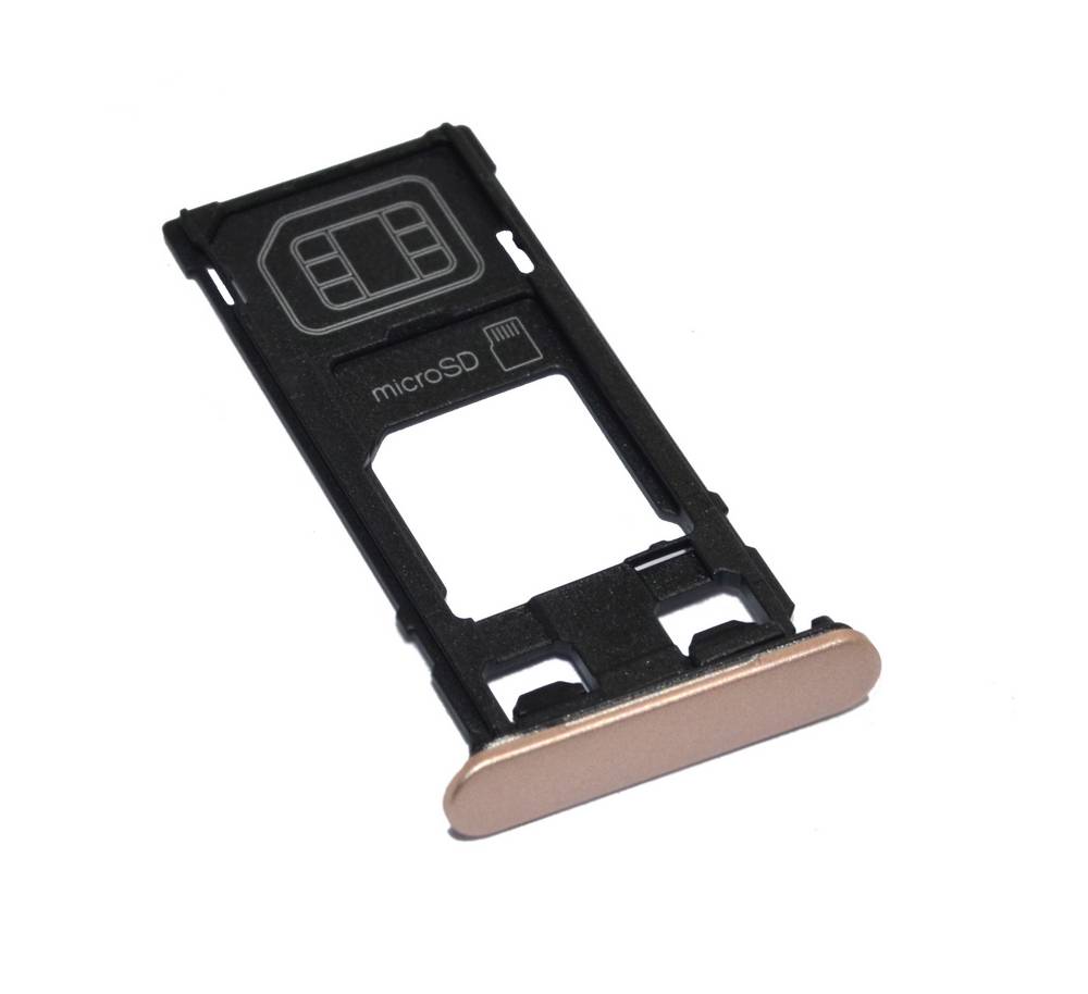 Βάση Κάρτας Sim/Μνήμης Sony Xperia X F5121 Χρυσαφί Ροζέ Original 1302-4833