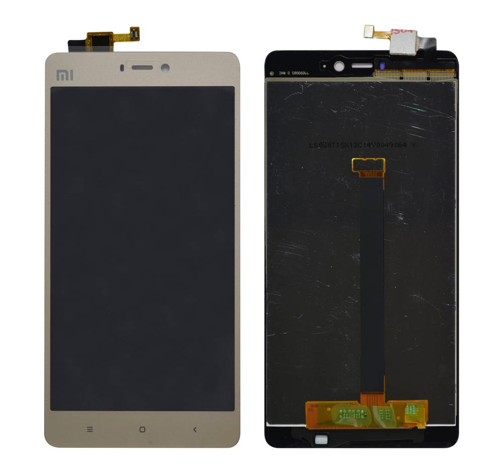 Γνήσια Οθόνη & Μηχανισμός Αφής Xiaomi Mi 4S Χρυσαφί χωρίς Πλαίσιο (Διάσταση:135mm)
