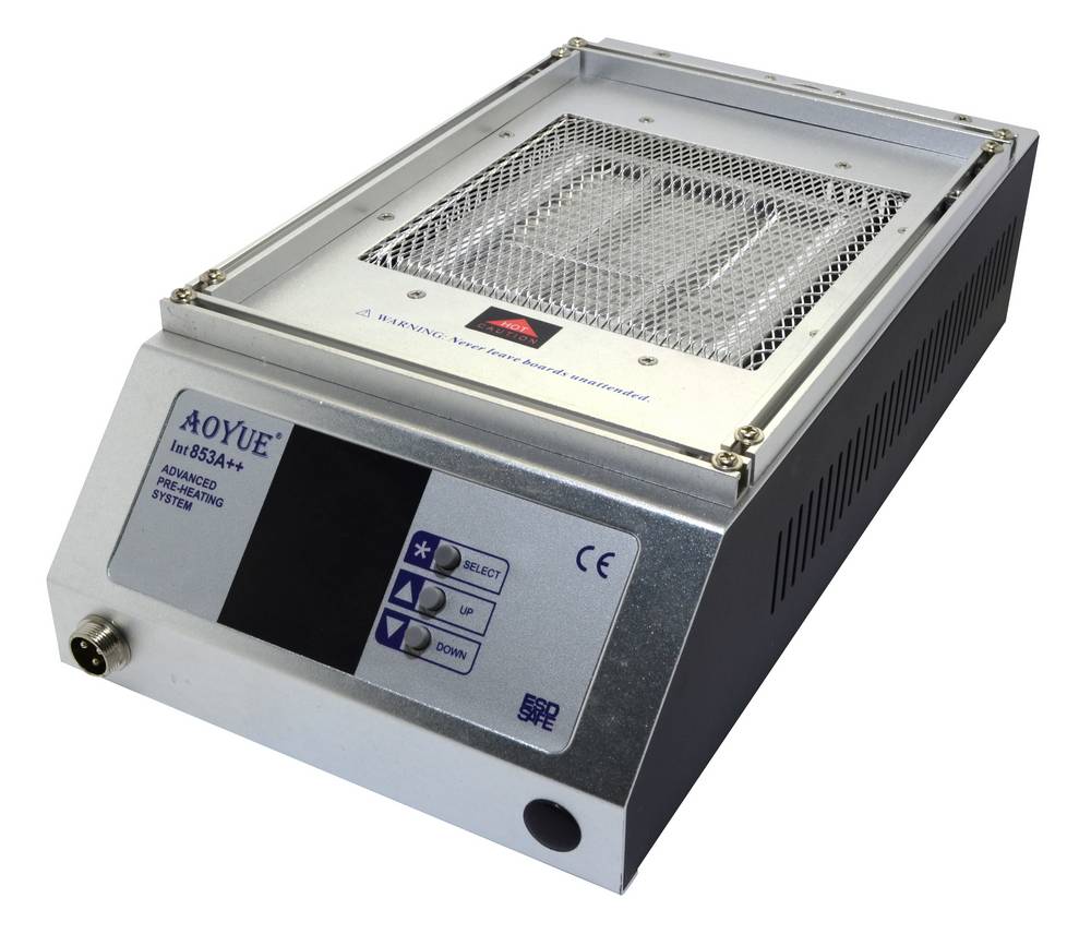 Προθερμαντήρας Aoyue Int853A++ 500W με Ένδειξη και Ρύθμιση Θερμοκρασίας 80° – 380° (19 cm x 15.5 cm x 26.5 cm)