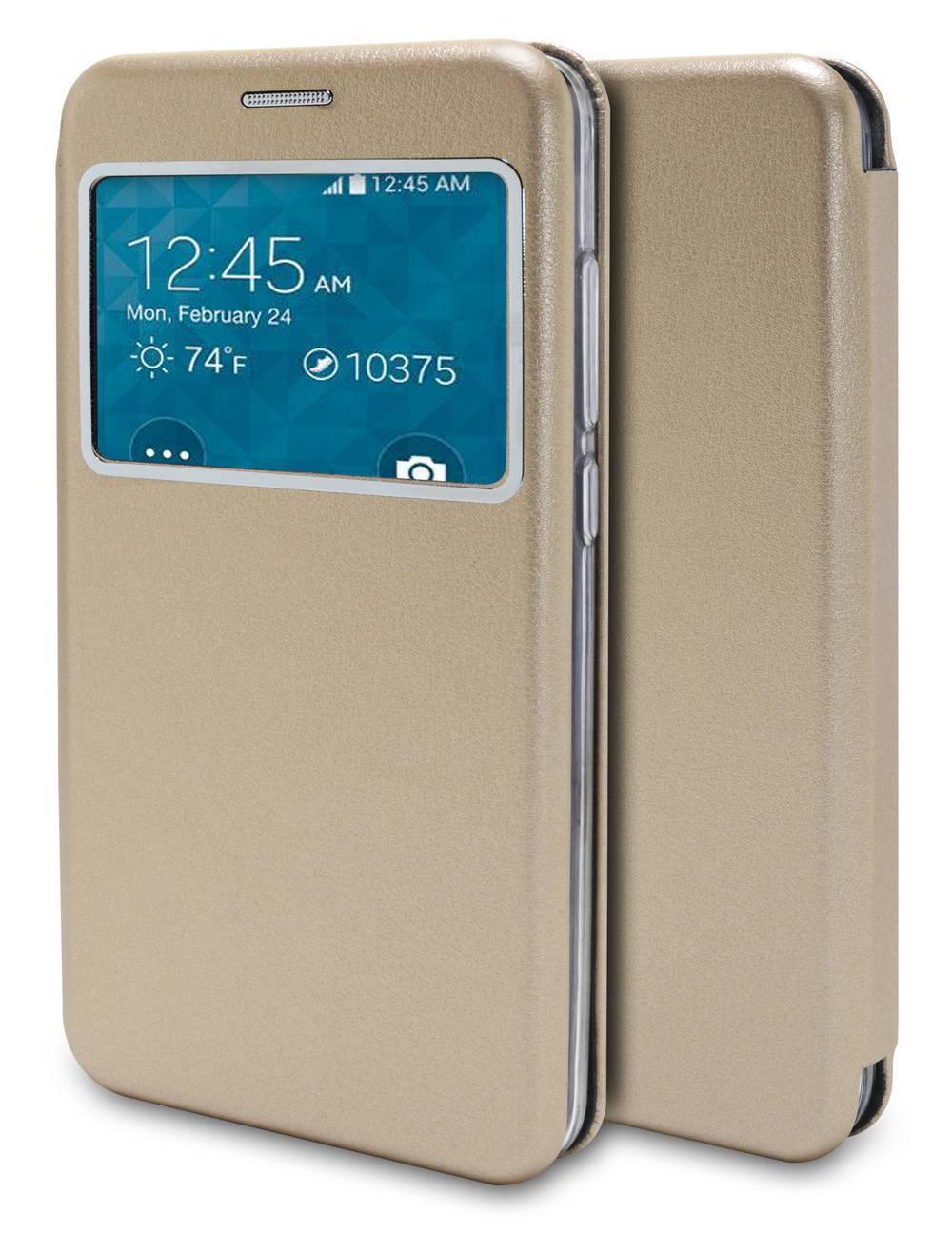 Θήκη Book Ancus S-View Magnetic Curve για Samsung SM-N950F Galaxy Note 8 TPU Χρυσαφί