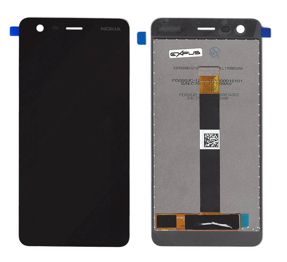 Οθόνη & Μηχανισμός Αφής Nokia 2 Dual Μαύρο χωρίς Πλαίσιο. Κόλλα Original