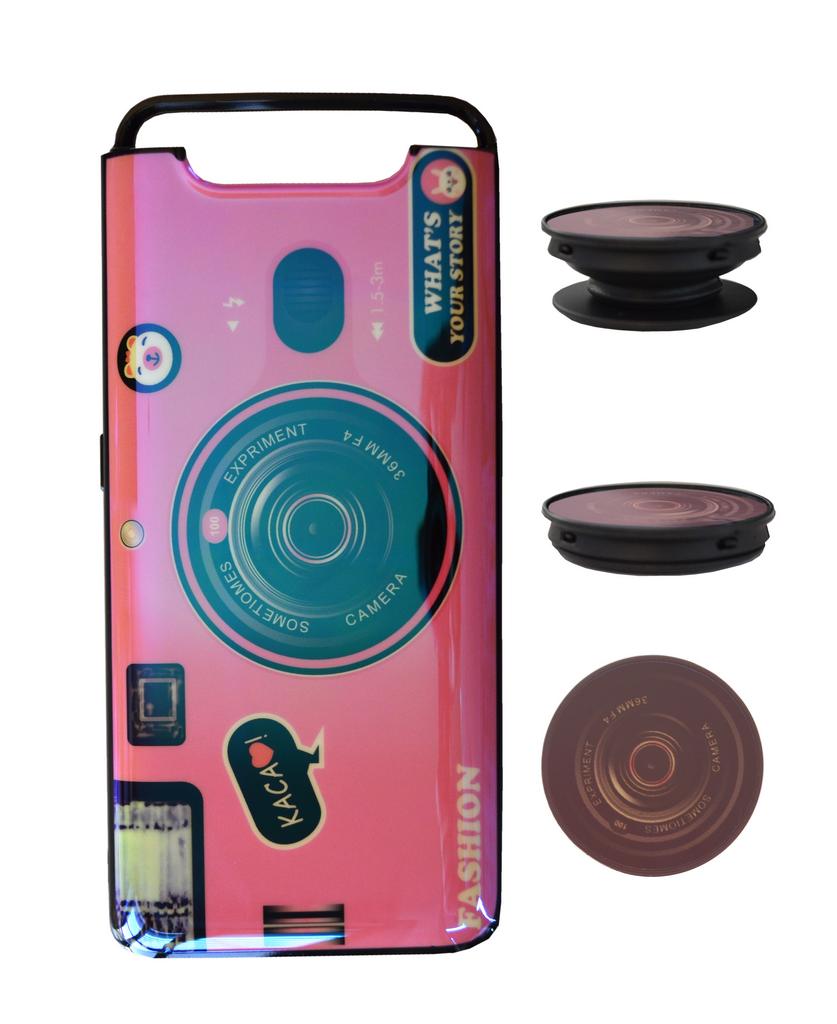Θήκη Ancus TPU Fashion με Pop Βάση για Samsung SM-A805F Galaxy A80 Ροζ
