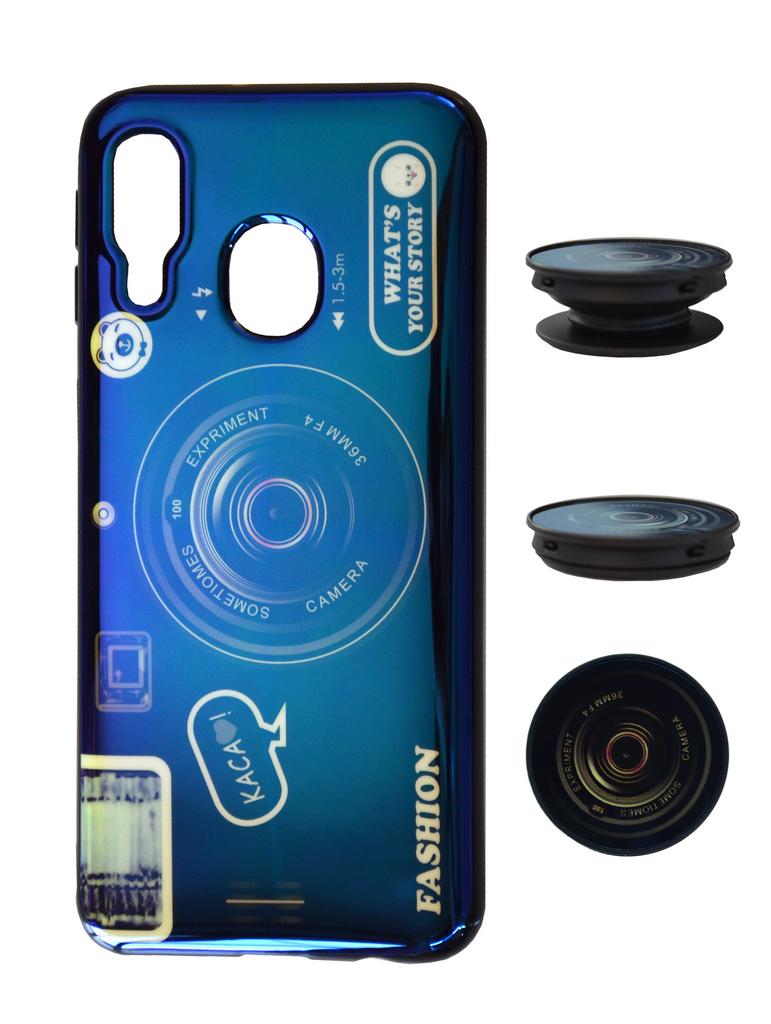 Θήκη Ancus TPU Fashion με Pop Βάση για Samsung SM-A405F Galaxy A40 Μπλε
