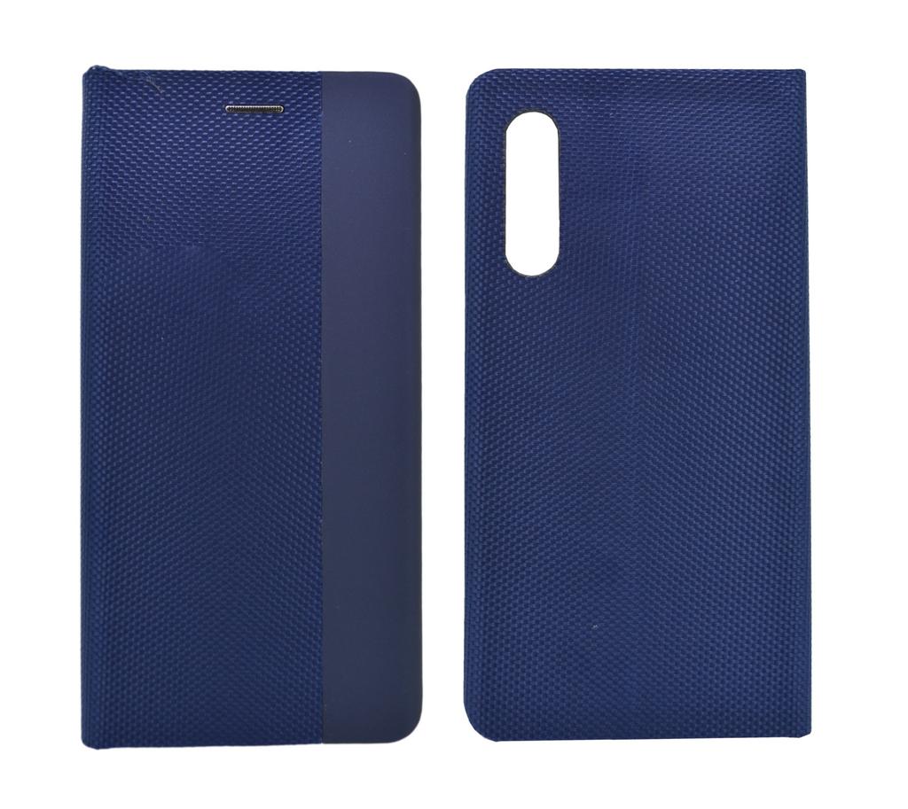 Θήκη Book Ancus Magnetic Canvas για Xiaomi Mi 9 TPU Μαύρη-Μπλε