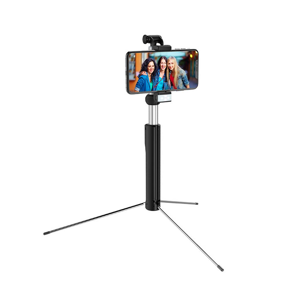 Selfie Stick Hoco K10B Magnificent Wireless Πτυσσόμενο Μαύρο 68cm