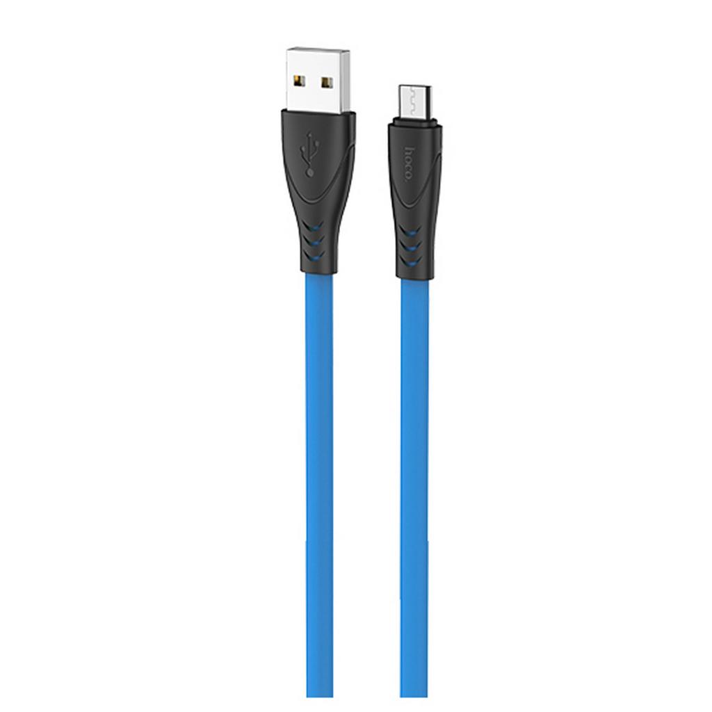 Καλώδιο σύνδεσης Hoco X42 USB σε Micro-USB 2.4A Fast Charging με Ανθεκτική Σιλικόνη Μπλέ 1m