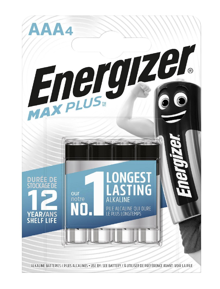 Μπαταρία Αλκαλική Energizer Max Plus LR03 size AAA 1.5V Τεμ. 4