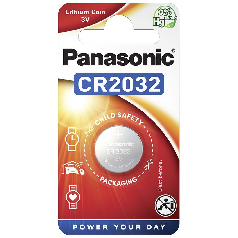 Buttoncell Panasonic CR2032 3V Τεμ. 1