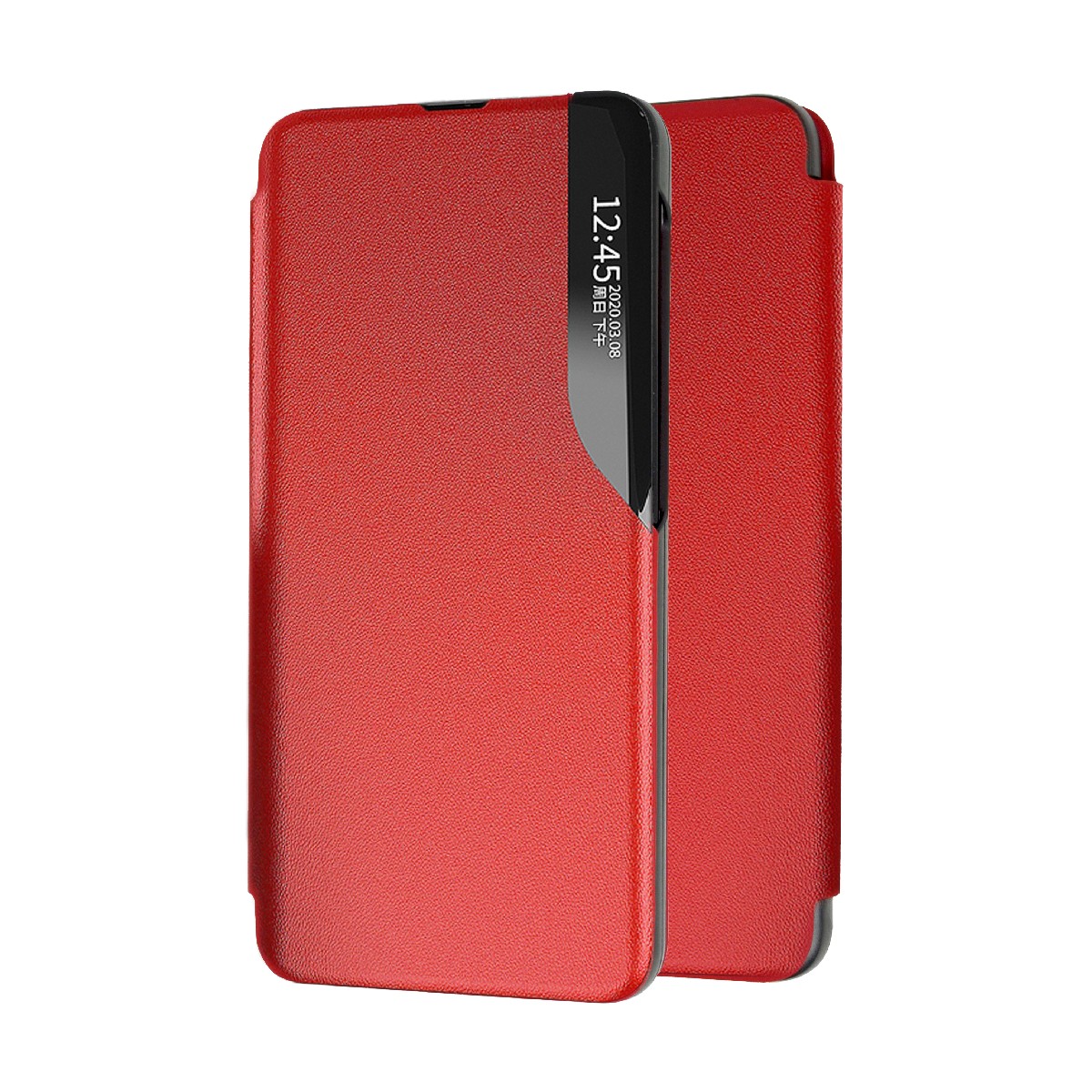 Θήκη Book Ancus Smart Flip για Xiaomi Redmi Note 9T 5G TPU Κόκκινο
